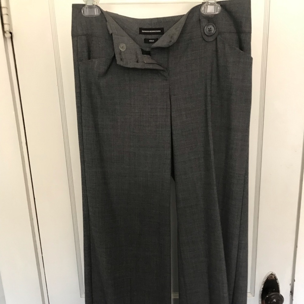 Gray Straight Leg Pants